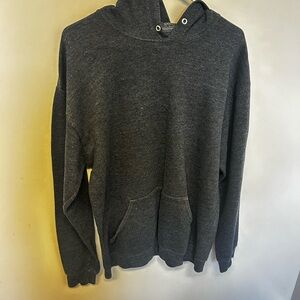 Charcoal Gray Fleece Hoodie | Cozy Pullover Sweatshirt Unisex Size, Large size